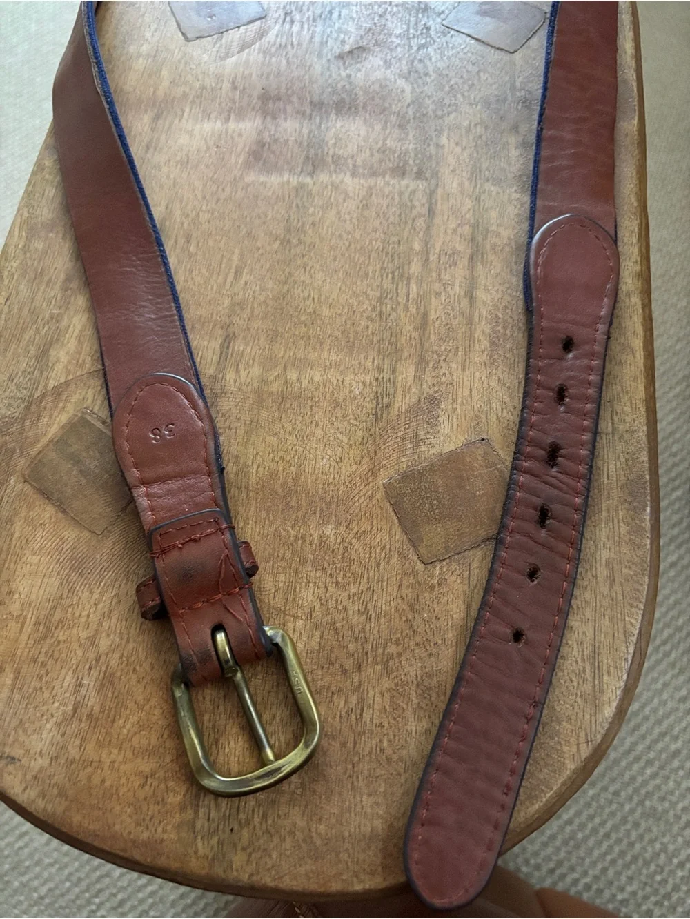 Smathers & Branson Italian Leather & Hand-Stitched Dancing Bears Men’s Belt - 38
